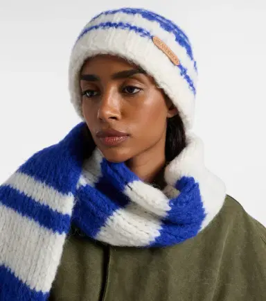 JW Anderson Striped alpaca-blend beanie | Thumbnail 4 JW Anderson Striped alpaca-blend beanie | Thumbnail 4