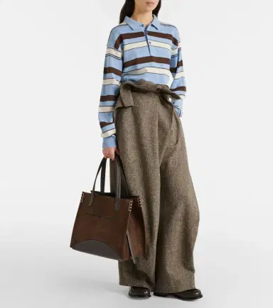 JW Anderson Loafer Cabas Large suede tote bag | Thumbnail 4 JW Anderson Loafer Cabas Large suede tote bag | Thumbnail 4