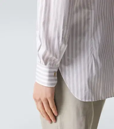 Kiton Striped cotton poplin shirt | Thumbnail 2 Kiton Striped cotton poplin shirt | Thumbnail 2