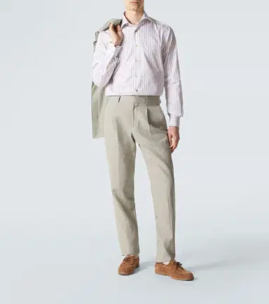 Kiton Striped cotton poplin shirt | Thumbnail 3 Kiton Striped cotton poplin shirt | Thumbnail 3