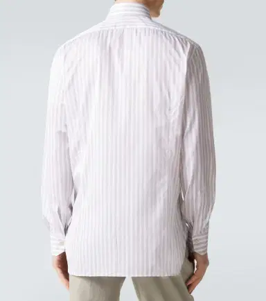 Kiton Striped cotton poplin shirt | Thumbnail 5 Kiton Striped cotton poplin shirt | Thumbnail 5