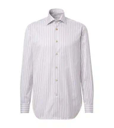 Kiton Striped cotton poplin shirt | Thumbnail 1 Kiton Striped cotton poplin shirt | Thumbnail 1