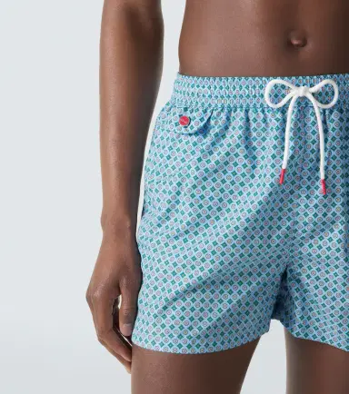 Kiton Logo printed swim trunks | Thumbnail 3 Kiton Logo printed swim trunks | Thumbnail 3