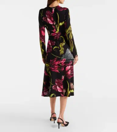 Erdem Floral jersey midi dress | Thumbnail 3 Erdem Floral jersey midi dress | Thumbnail 3