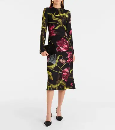 Erdem Floral jersey midi dress | Thumbnail 4 Erdem Floral jersey midi dress | Thumbnail 4