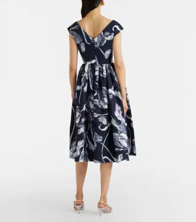 Erdem Floral cotton-blend faille midi dress | Thumbnail 3 Erdem Floral cotton-blend faille midi dress | Thumbnail 3