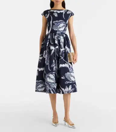 Erdem Floral cotton-blend faille midi dress | Thumbnail 4 Erdem Floral cotton-blend faille midi dress | Thumbnail 4