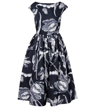 Erdem Floral cotton-blend faille midi dress | Thumbnail 1 Erdem Floral cotton-blend faille midi dress | Thumbnail 1