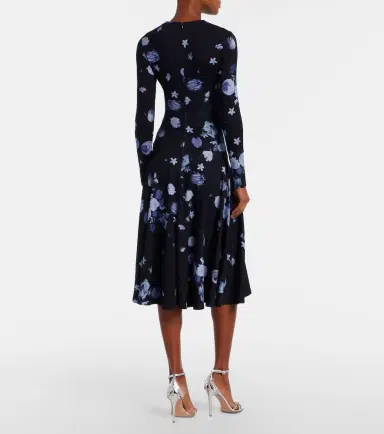 Erdem Floral jersey midi dress | Thumbnail 3 Erdem Floral jersey midi dress | Thumbnail 3