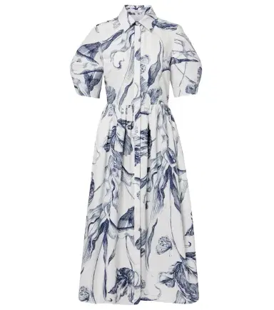 Erdem Floral cotton poplin shirt dress | Thumbnail 1 Erdem Floral cotton poplin shirt dress | Thumbnail 1