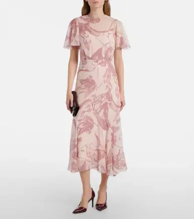 Erdem Printed silk midi dress | Thumbnail 4 Erdem Printed silk midi dress | Thumbnail 4