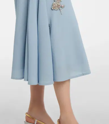 Erdem Virgin wool midi skirt | Thumbnail 4 Erdem Virgin wool midi skirt | Thumbnail 4
