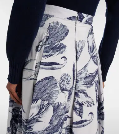 Erdem Floral cotton poplin midi skirt | Thumbnail 2 Erdem Floral cotton poplin midi skirt | Thumbnail 2