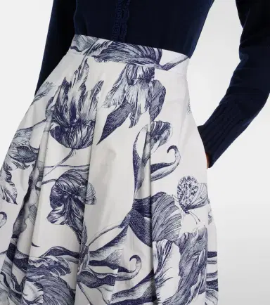 Erdem Floral cotton poplin midi skirt | Thumbnail 6 Erdem Floral cotton poplin midi skirt | Thumbnail 6