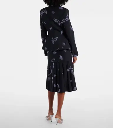 Erdem Wool and cotton jacquard pencil skirt | Thumbnail 2 Erdem Wool and cotton jacquard pencil skirt | Thumbnail 2