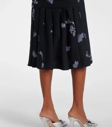 Erdem Wool and cotton jacquard pencil skirt | Thumbnail 3 Erdem Wool and cotton jacquard pencil skirt | Thumbnail 3