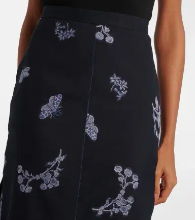 Erdem Wool and cotton jacquard pencil skirt | Thumbnail 5 Erdem Wool and cotton jacquard pencil skirt | Thumbnail 5