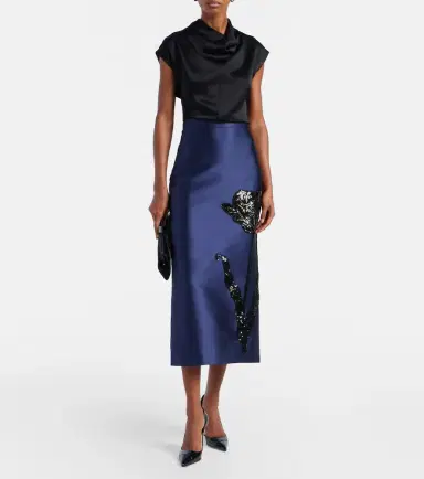Erdem Sequined twill pencil skirt | Thumbnail 5 Erdem Sequined twill pencil skirt | Thumbnail 5