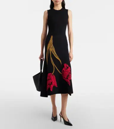 Erdem Floral jacquard midi dress | Thumbnail 2 Erdem Floral jacquard midi dress | Thumbnail 2