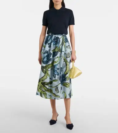 Erdem Floral cotton poplin midi skirt | Thumbnail 2 Erdem Floral cotton poplin midi skirt | Thumbnail 2