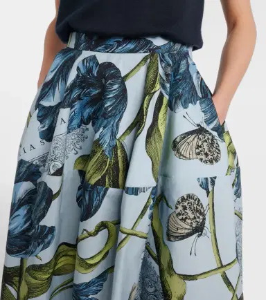 Erdem Floral cotton poplin midi skirt | Thumbnail 4 Erdem Floral cotton poplin midi skirt | Thumbnail 4