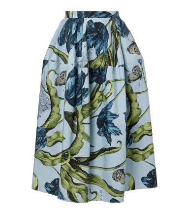 Erdem Floral cotton poplin midi skirt | Thumbnail 1 Erdem Floral cotton poplin midi skirt | Thumbnail 1