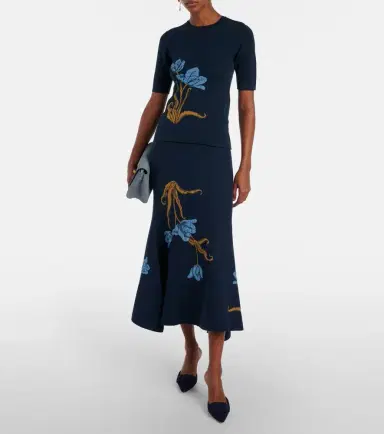 Erdem Floral jacquard midi skirt | Thumbnail 3 Erdem Floral jacquard midi skirt | Thumbnail 3