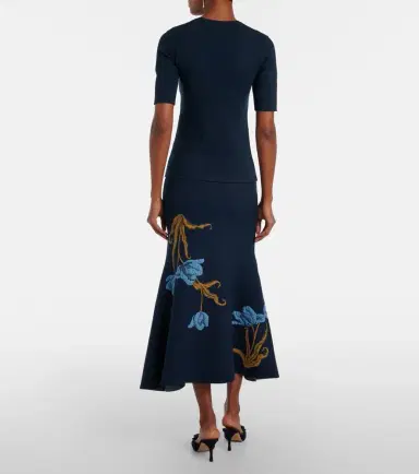 Erdem Floral jacquard midi skirt | Thumbnail 4 Erdem Floral jacquard midi skirt | Thumbnail 4