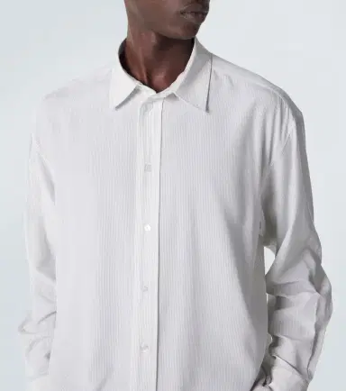 The Row Granada pinstripe silk poplin shirt | Thumbnail 4 The Row Granada pinstripe silk poplin shirt | Thumbnail 4
