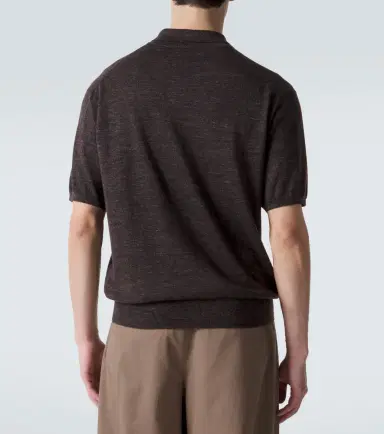 The Row Borges cashmere, silk, and linen polo shirt | Thumbnail 2 The Row Borges cashmere, silk, and linen polo shirt | Thumbnail 2