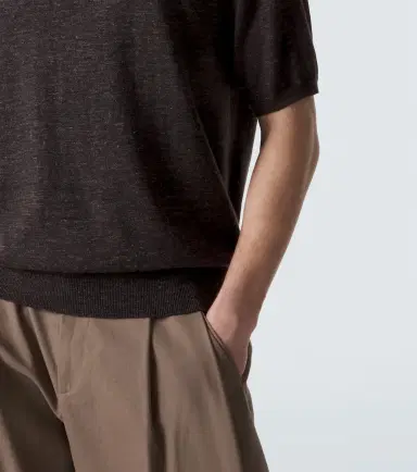 The Row Borges cashmere, silk, and linen polo shirt | Thumbnail 3 The Row Borges cashmere, silk, and linen polo shirt | Thumbnail 3