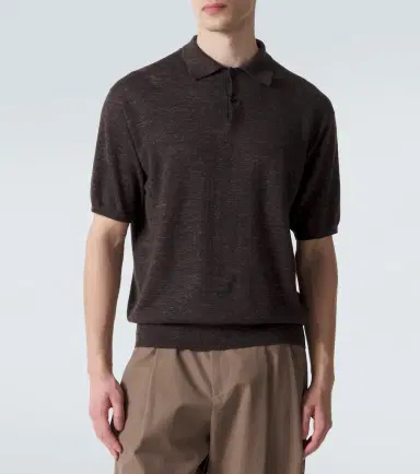 The Row Borges cashmere, silk, and linen polo shirt | Thumbnail 4 The Row Borges cashmere, silk, and linen polo shirt | Thumbnail 4