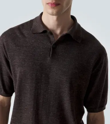 The Row Borges cashmere, silk, and linen polo shirt | Thumbnail 6 The Row Borges cashmere, silk, and linen polo shirt | Thumbnail 6