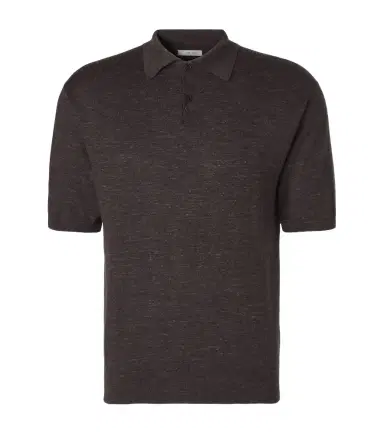 The Row Borges cashmere, silk, and linen polo shirt | Thumbnail 1 The Row Borges cashmere, silk, and linen polo shirt | Thumbnail 1