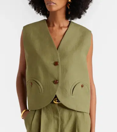 Blazé Milano Blazé Milano Midday Sun linen vest | Thumbnail 2 Blazé Milano Blazé Milano Midday Sun linen vest | Thumbnail 2