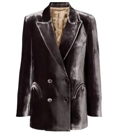 Blazé Milano Blazé Milano Everynight double-breasted velvet blazer | Thumbnail 1 Blazé Milano Blazé Milano Everynight double-breasted velvet blazer | Thumbnail 1