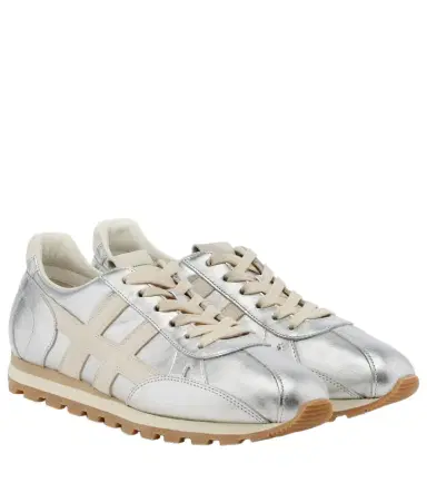 Hogan 86er metallic leather sneakers | Thumbnail 1 Hogan 86er metallic leather sneakers | Thumbnail 1