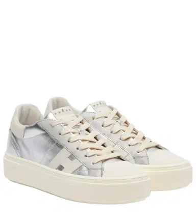 Hogan Crosswind metallic leather sneakers | Thumbnail 1 Hogan Crosswind metallic leather sneakers | Thumbnail 1
