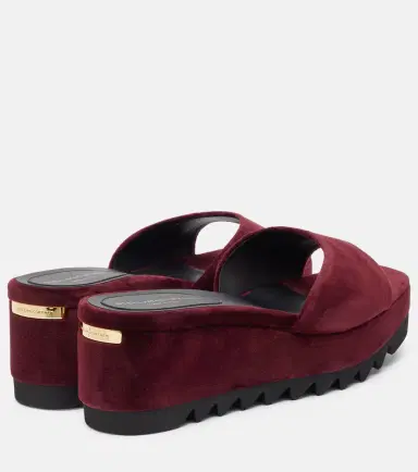 Stella McCartney Sneak Elyse velvet wedge mules | Thumbnail 2 Stella McCartney Sneak Elyse velvet wedge mules | Thumbnail 2