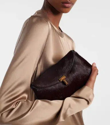 Toteme T-Lock Mini calf hair clutch | Thumbnail 5 Toteme T-Lock Mini calf hair clutch | Thumbnail 5