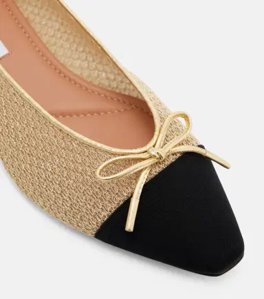 Aquazzura Gioia leather-trimmed ballet flats | Thumbnail 3 Aquazzura Gioia leather-trimmed ballet flats | Thumbnail 3