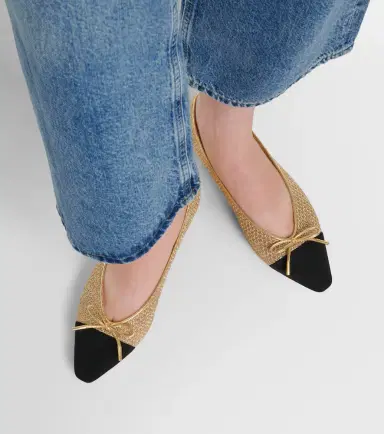 Aquazzura Gioia leather-trimmed ballet flats | Thumbnail 5 Aquazzura Gioia leather-trimmed ballet flats | Thumbnail 5
