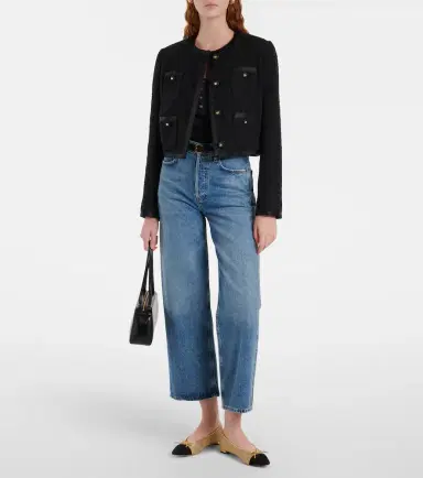 Aquazzura Gioia leather-trimmed ballet flats | Thumbnail 6 Aquazzura Gioia leather-trimmed ballet flats | Thumbnail 6