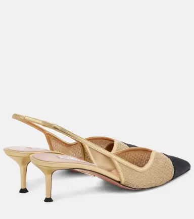 Aquazzura Gia 50 mesh slingback pumps | Thumbnail 3 Aquazzura Gia 50 mesh slingback pumps | Thumbnail 3