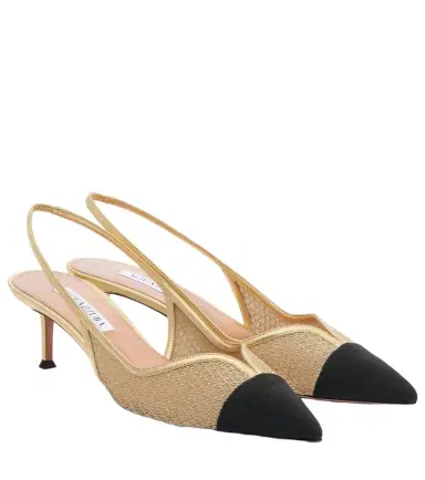 Aquazzura Gia 50 mesh slingback pumps | Thumbnail 1 Aquazzura Gia 50 mesh slingback pumps | Thumbnail 1
