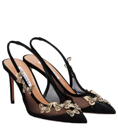 Aquazzura Papillon embellished mesh slingback pumps | Thumbnail 1 Aquazzura Papillon embellished mesh slingback pumps | Thumbnail 1