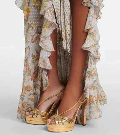 Aquazzura Aimée 130 metallic leather platform sandals | Thumbnail 5 Aquazzura Aimée 130 metallic leather platform sandals | Thumbnail 5
