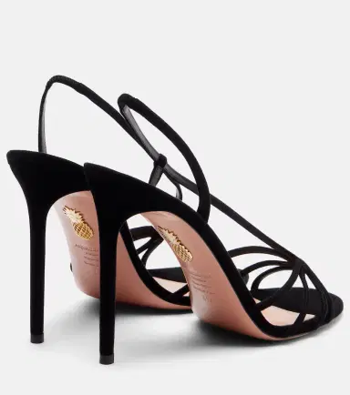 Aquazzura Talk To Me 105 suede slingback sandals | Thumbnail 4 Aquazzura Talk To Me 105 suede slingback sandals | Thumbnail 4