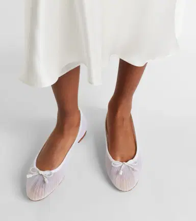 Aquazzura Voile leather-trimmed tulle ballet flats | Thumbnail 6 Aquazzura Voile leather-trimmed tulle ballet flats | Thumbnail 6
