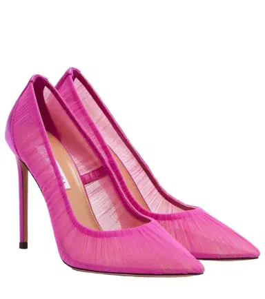 Aquazzura Voile 105 satin-trimmed tulle pumps | Thumbnail 1 Aquazzura Voile 105 satin-trimmed tulle pumps | Thumbnail 1